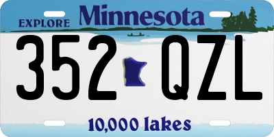 MN license plate 352QZL