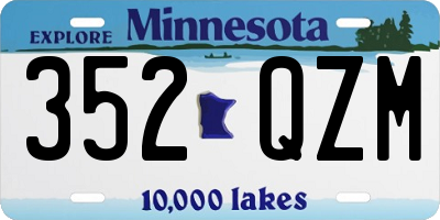 MN license plate 352QZM