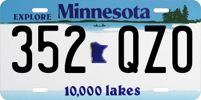 MN license plate 352QZO