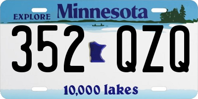 MN license plate 352QZQ