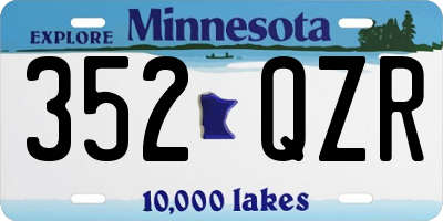 MN license plate 352QZR