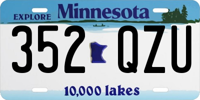 MN license plate 352QZU