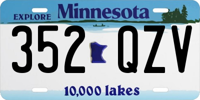 MN license plate 352QZV