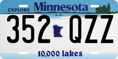 MN license plate 352QZZ