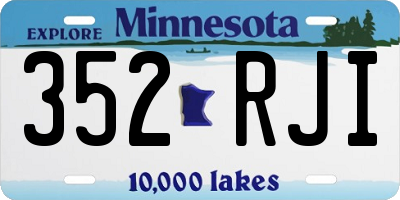 MN license plate 352RJI