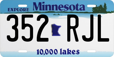 MN license plate 352RJL