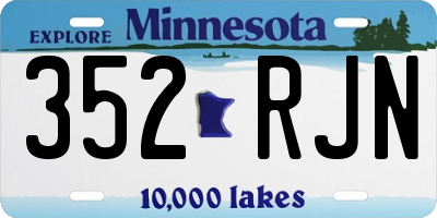 MN license plate 352RJN