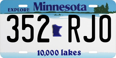 MN license plate 352RJO