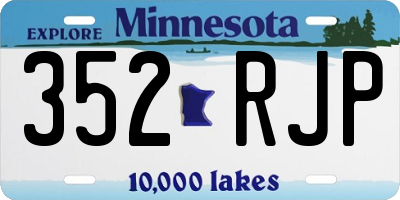 MN license plate 352RJP