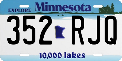 MN license plate 352RJQ