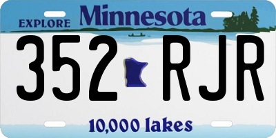 MN license plate 352RJR