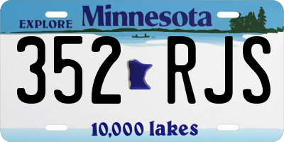 MN license plate 352RJS