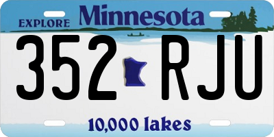 MN license plate 352RJU