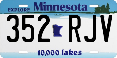 MN license plate 352RJV