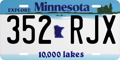 MN license plate 352RJX