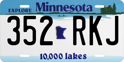 MN license plate 352RKJ