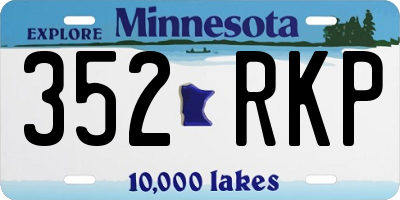 MN license plate 352RKP
