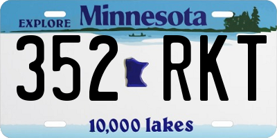 MN license plate 352RKT