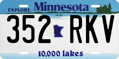 MN license plate 352RKV