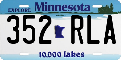 MN license plate 352RLA