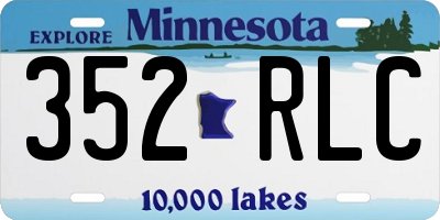 MN license plate 352RLC