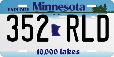 MN license plate 352RLD