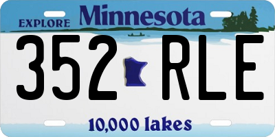 MN license plate 352RLE