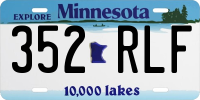 MN license plate 352RLF