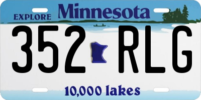 MN license plate 352RLG