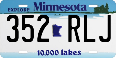 MN license plate 352RLJ