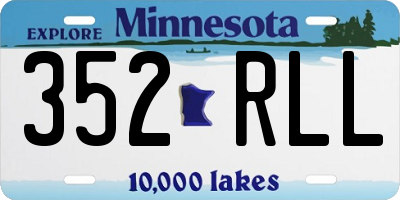 MN license plate 352RLL
