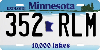 MN license plate 352RLM