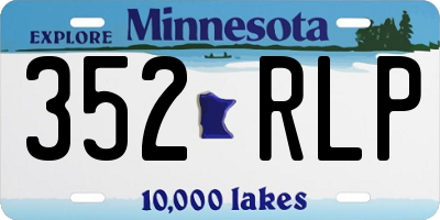 MN license plate 352RLP