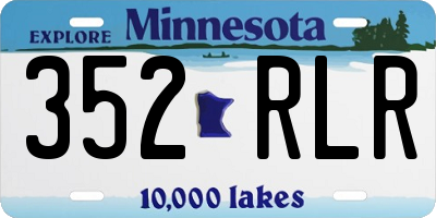 MN license plate 352RLR