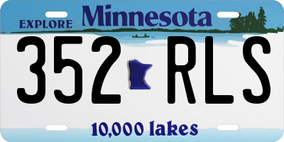 MN license plate 352RLS