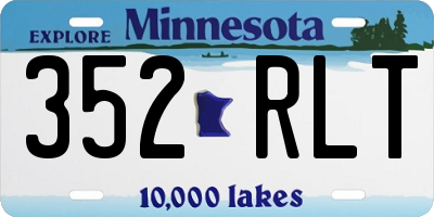 MN license plate 352RLT