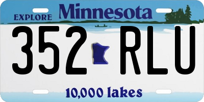 MN license plate 352RLU