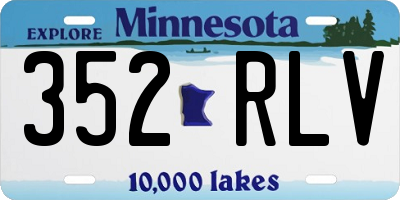 MN license plate 352RLV