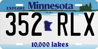MN license plate 352RLX