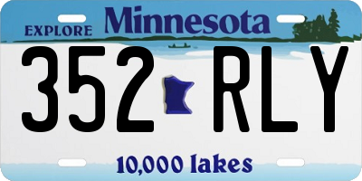 MN license plate 352RLY