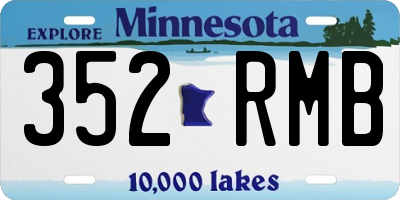 MN license plate 352RMB