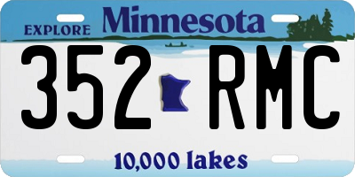 MN license plate 352RMC