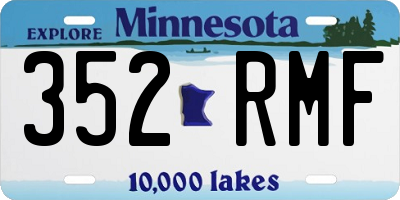 MN license plate 352RMF
