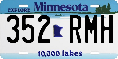 MN license plate 352RMH