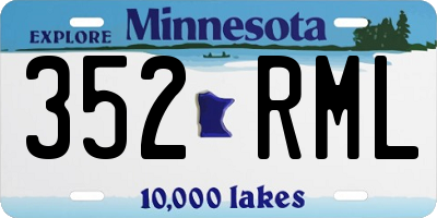 MN license plate 352RML