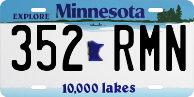 MN license plate 352RMN