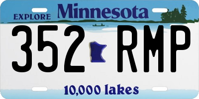 MN license plate 352RMP