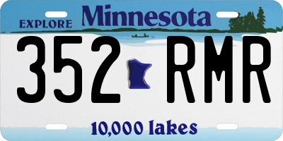 MN license plate 352RMR