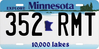 MN license plate 352RMT