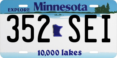 MN license plate 352SEI